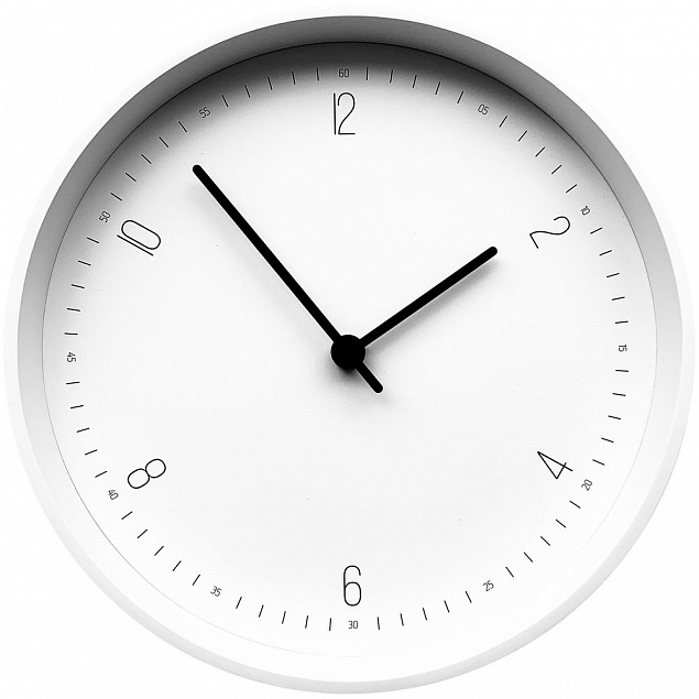 Часы настенные Lite, белые с логотипом в Санкт-Петербурге заказать по выгодной цене в кибермаркете AvroraStore