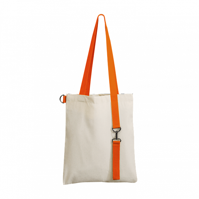 Шоппер Superbag с ремувкой 4sb (неокрашенный с оранжевым) с логотипом в Санкт-Петербурге заказать по выгодной цене в кибермаркете AvroraStore