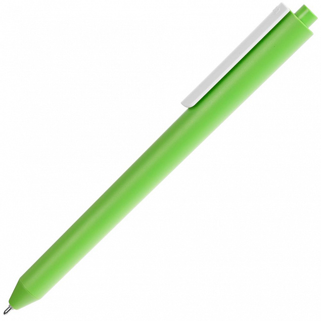 Ручка шариковая Pigra P03 Mat, светло-зеленая с белым с логотипом в Санкт-Петербурге заказать по выгодной цене в кибермаркете AvroraStore