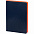 Ежедневник Slip, недатированный, синий с оранжевым с логотипом в Санкт-Петербурге заказать по выгодной цене в кибермаркете AvroraStore