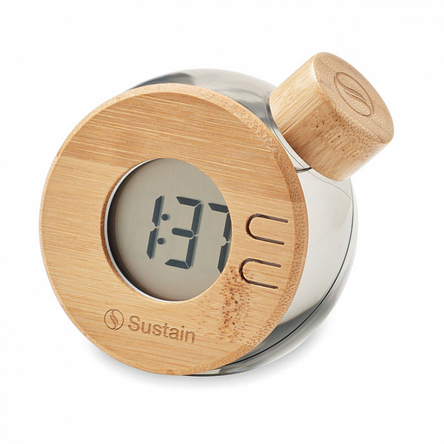 Бамбуковые ЖК-часы с водяным пи с логотипом в Санкт-Петербурге заказать по выгодной цене в кибермаркете AvroraStore