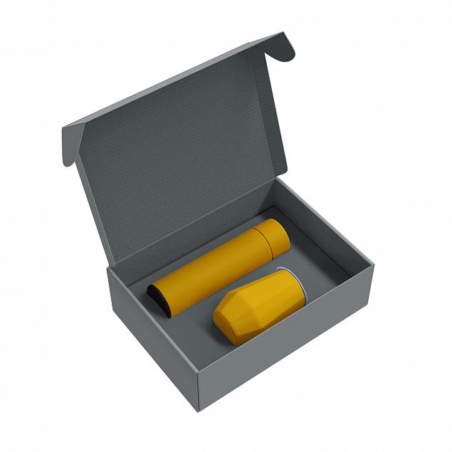 Набор Hot Box E софт-тач EDGE CO12s grey (желтый) с логотипом в Санкт-Петербурге заказать по выгодной цене в кибермаркете AvroraStore