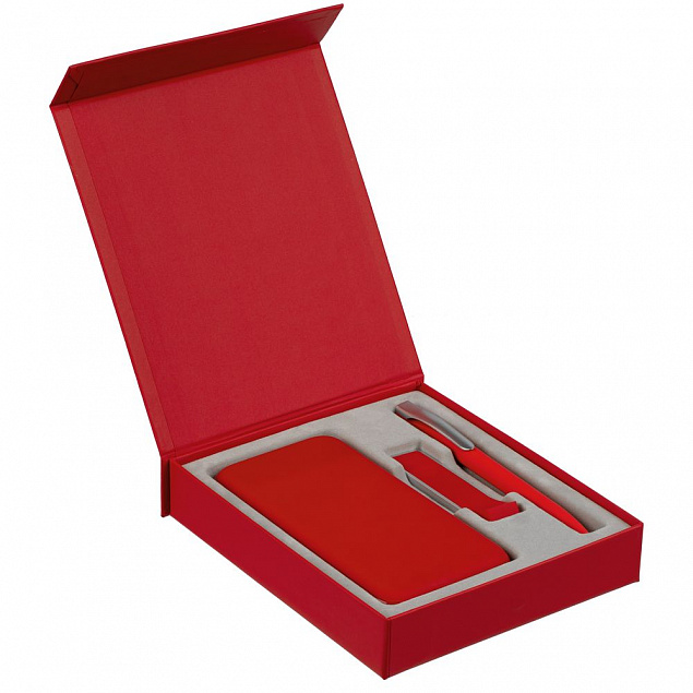 Коробка Rapture для аккумулятора 10000 мАч, флешки и ручки, красная с логотипом в Санкт-Петербурге заказать по выгодной цене в кибермаркете AvroraStore
