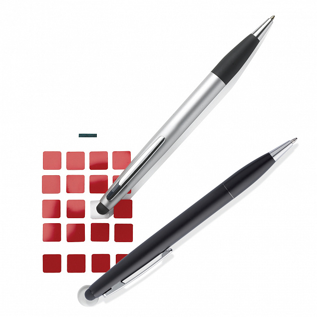 Ручка-стилус Touch 2 в 1, серебряный с логотипом в Санкт-Петербурге заказать по выгодной цене в кибермаркете AvroraStore