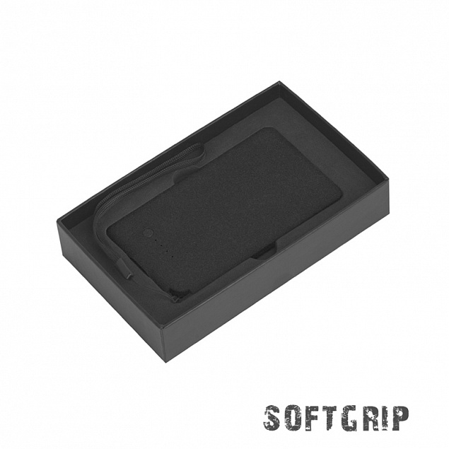 Зарядное устройство "Камень" с покрытием soft grip, 4000 mAh в подарочной коробке с логотипом в Санкт-Петербурге заказать по выгодной цене в кибермаркете AvroraStore