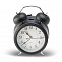 Настольные часы с будильником в ретро стиле, черный с логотипом в Санкт-Петербурге заказать по выгодной цене в кибермаркете AvroraStore