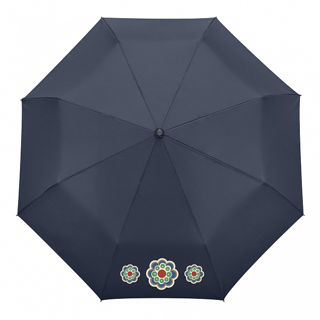 Зонт складной  Nord, синий с логотипом в Санкт-Петербурге заказать по выгодной цене в кибермаркете AvroraStore