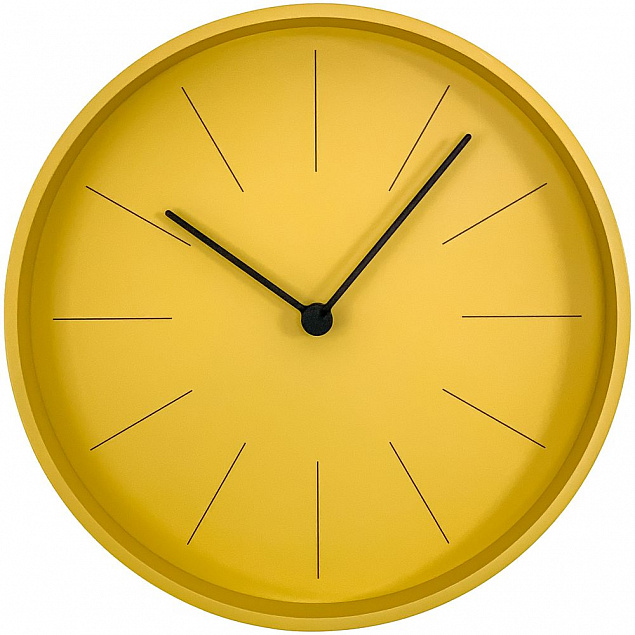 Часы настенные Ozzy, желтые с логотипом в Санкт-Петербурге заказать по выгодной цене в кибермаркете AvroraStore