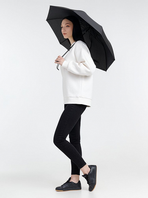 Зонт складной Rain Spell, черный с логотипом в Санкт-Петербурге заказать по выгодной цене в кибермаркете AvroraStore