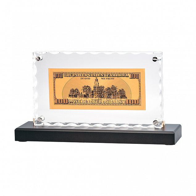 "Банкнота 100 USD" в стекле с логотипом в Санкт-Петербурге заказать по выгодной цене в кибермаркете AvroraStore