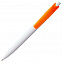 Ручка шариковая Bento, белая с оранжевым с логотипом в Санкт-Петербурге заказать по выгодной цене в кибермаркете AvroraStore
