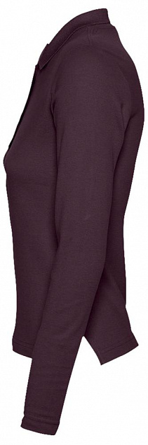 Рубашка поло женская с длинным рукавом PODIUM 210 бордовая с логотипом в Санкт-Петербурге заказать по выгодной цене в кибермаркете AvroraStore