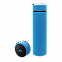 Термос Reactor софт-тач с датчиком температуры (голубой) с логотипом в Санкт-Петербурге заказать по выгодной цене в кибермаркете AvroraStore