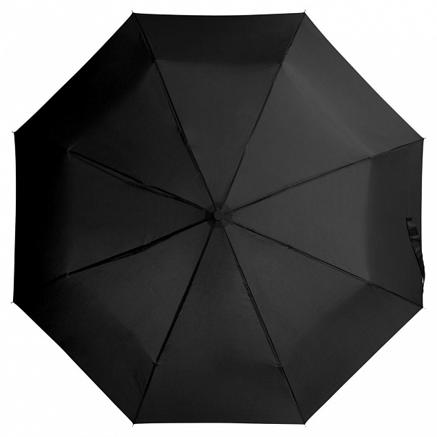 Зонт складной Basic, черный с логотипом в Санкт-Петербурге заказать по выгодной цене в кибермаркете AvroraStore