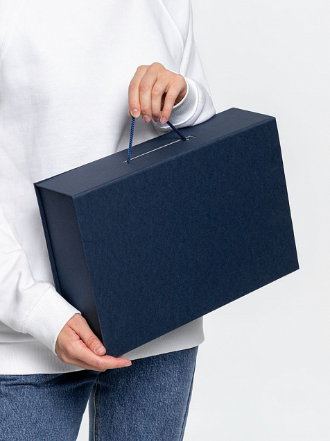 Коробка Case, подарочная, синяя с логотипом в Санкт-Петербурге заказать по выгодной цене в кибермаркете AvroraStore