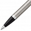 Ручка шариковая Parker IM Essential Stainless Steel CT, серебристая с черным с логотипом в Санкт-Петербурге заказать по выгодной цене в кибермаркете AvroraStore