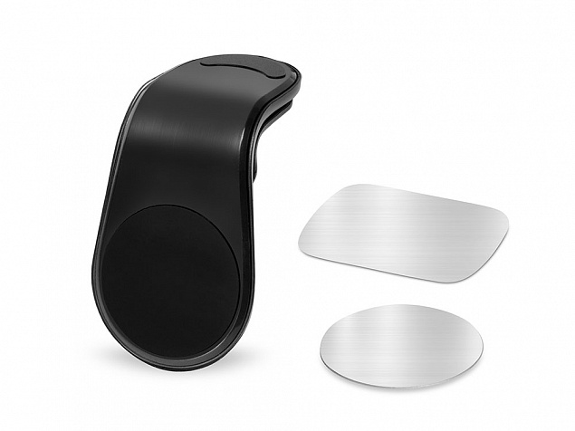 Магнитный держатель для телефона Magrip, черный с логотипом в Санкт-Петербурге заказать по выгодной цене в кибермаркете AvroraStore