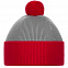 Шапка Snappy, светло-серая с красным с логотипом в Санкт-Петербурге заказать по выгодной цене в кибермаркете AvroraStore