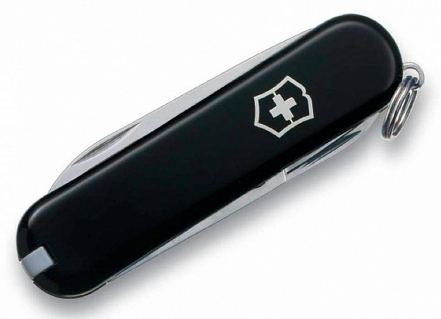 Нож-брелок Classic 58 с отверткой, черный с логотипом в Санкт-Петербурге заказать по выгодной цене в кибермаркете AvroraStore