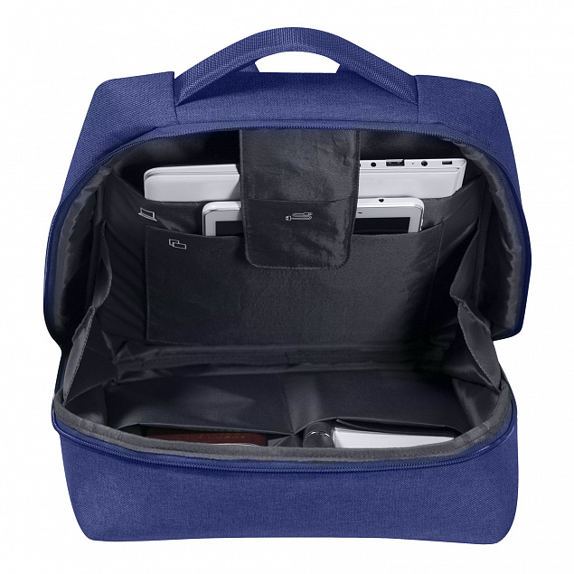 Рюкзак для ноутбука Portobello, Conveza, 422х325х120 мм, синий/серый с логотипом в Санкт-Петербурге заказать по выгодной цене в кибермаркете AvroraStore