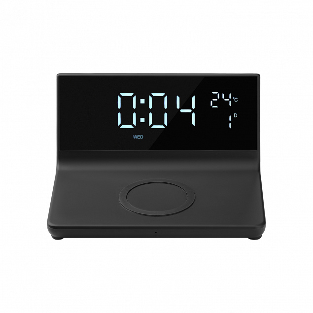 Настольные часы с беспроводной зарядкой 15W Zenith с логотипом в Санкт-Петербурге заказать по выгодной цене в кибермаркете AvroraStore