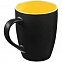 Кружка Bright Tulip, матовая, черная с желтым с логотипом в Санкт-Петербурге заказать по выгодной цене в кибермаркете AvroraStore