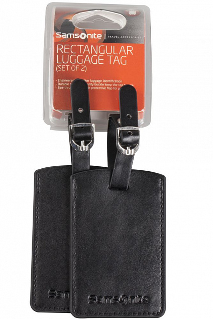 Набор из 2 бирок Luggage Accessories, черный с логотипом в Санкт-Петербурге заказать по выгодной цене в кибермаркете AvroraStore
