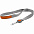 Лента для бейджа с ретрактором Devon, серая с белым с логотипом в Санкт-Петербурге заказать по выгодной цене в кибермаркете AvroraStore