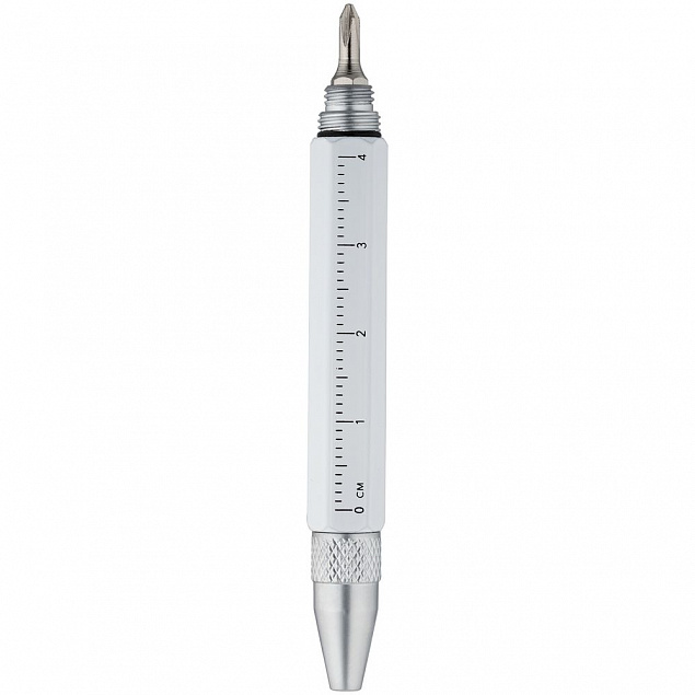 Ручка-брелок Construction Micro, белый с логотипом в Санкт-Петербурге заказать по выгодной цене в кибермаркете AvroraStore