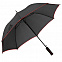 Зонт-трость Jenna, черный с красным с логотипом в Санкт-Петербурге заказать по выгодной цене в кибермаркете AvroraStore