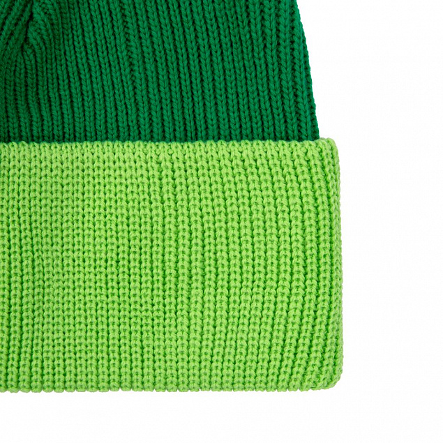 Шапка Snappy, зеленая с салатовым с логотипом в Санкт-Петербурге заказать по выгодной цене в кибермаркете AvroraStore