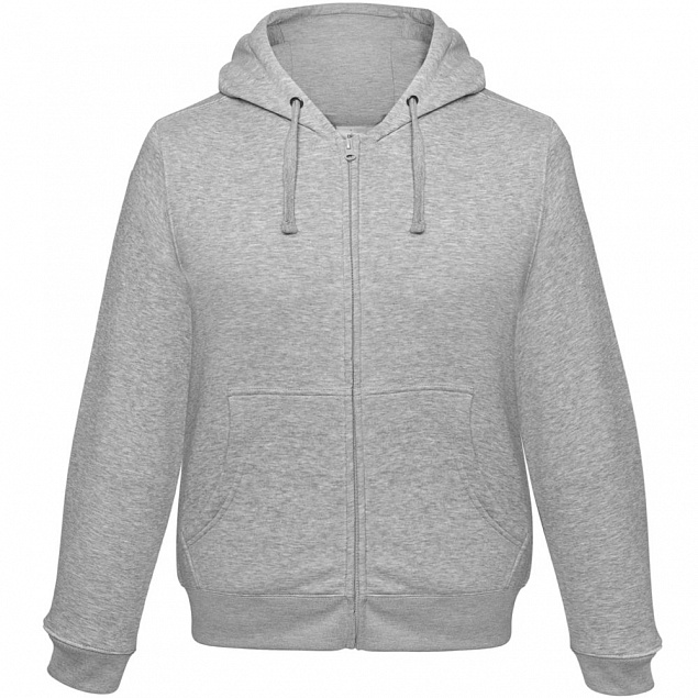 Толстовка мужская Hooded Full Zip серый меланж с логотипом в Санкт-Петербурге заказать по выгодной цене в кибермаркете AvroraStore
