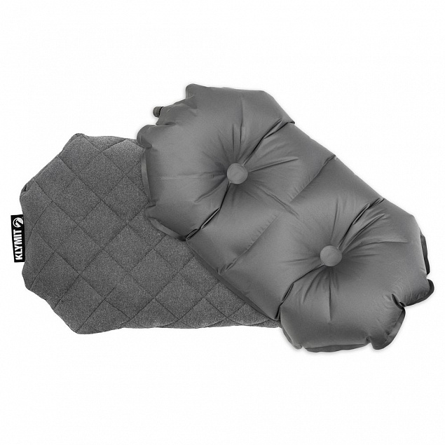 Надувная подушка Pillow Luxe, серая с логотипом в Санкт-Петербурге заказать по выгодной цене в кибермаркете AvroraStore
