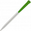 Ручка шариковая Favorite, белая с зеленым с логотипом в Санкт-Петербурге заказать по выгодной цене в кибермаркете AvroraStore