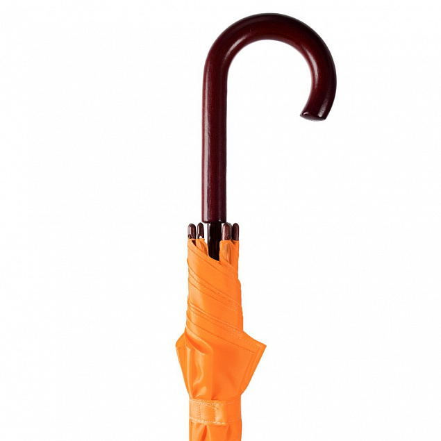 Зонт-трость Standard, оранжевый с логотипом в Санкт-Петербурге заказать по выгодной цене в кибермаркете AvroraStore