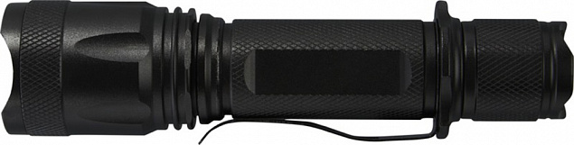 Mears Перезаряжаемый тактический фонарь мощностью 5 Вт, черный с логотипом в Санкт-Петербурге заказать по выгодной цене в кибермаркете AvroraStore
