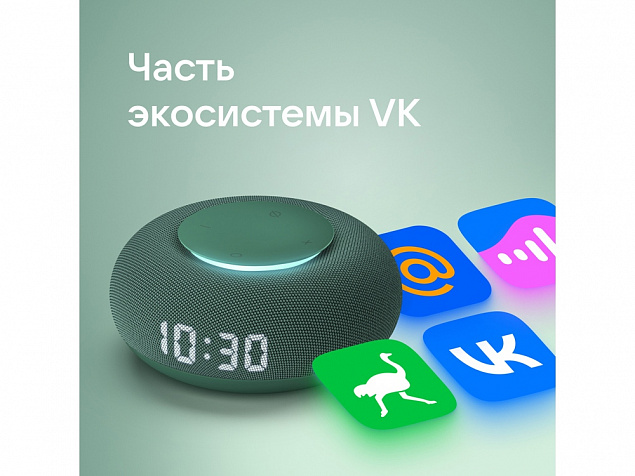 Умная колонка «Капсула Мини» с голосовым помощником Марусей с логотипом в Санкт-Петербурге заказать по выгодной цене в кибермаркете AvroraStore