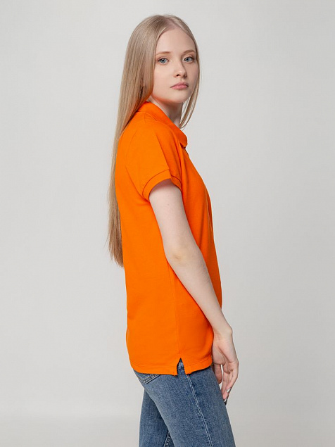 Рубашка поло женская Virma Lady, оранжевая с логотипом в Санкт-Петербурге заказать по выгодной цене в кибермаркете AvroraStore