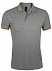 Рубашка поло мужская PASADENA MEN 200 с контрастной отделкой, серый меланж c оранжевым с логотипом в Санкт-Петербурге заказать по выгодной цене в кибермаркете AvroraStore