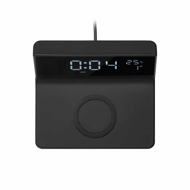 Настольные часы с беспроводной зарядкой 15W Zenith с логотипом в Санкт-Петербурге заказать по выгодной цене в кибермаркете AvroraStore