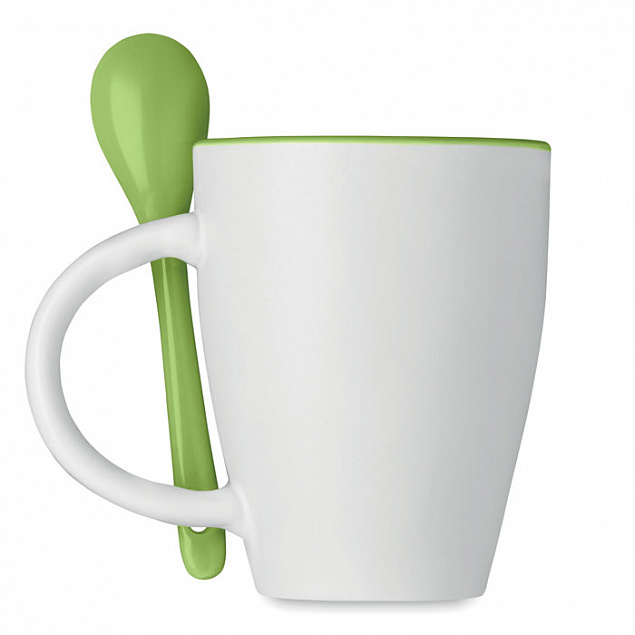 Чашка с ложкой с логотипом в Санкт-Петербурге заказать по выгодной цене в кибермаркете AvroraStore