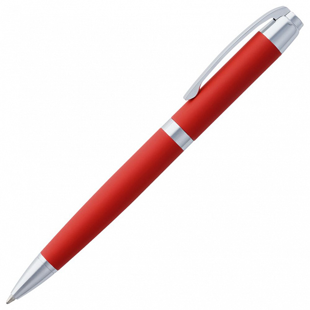 Ручка шариковая Razzo Chrome, красная с логотипом в Санкт-Петербурге заказать по выгодной цене в кибермаркете AvroraStore