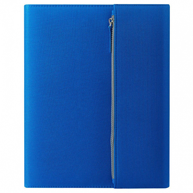 Папка А4  "PATRIX"  с блокнотом и карманом  на молнии, синяя, полиэстер 600D с логотипом в Санкт-Петербурге заказать по выгодной цене в кибермаркете AvroraStore