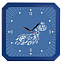 Часы настенные «Квадро», синие с логотипом в Санкт-Петербурге заказать по выгодной цене в кибермаркете AvroraStore