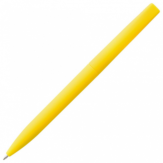 Ручка шариковая Pin Soft Touch, желтая с логотипом в Санкт-Петербурге заказать по выгодной цене в кибермаркете AvroraStore