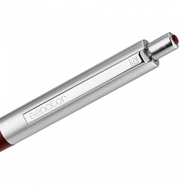 Ручка шариковая Senator Point Metal, красная с логотипом в Санкт-Петербурге заказать по выгодной цене в кибермаркете AvroraStore