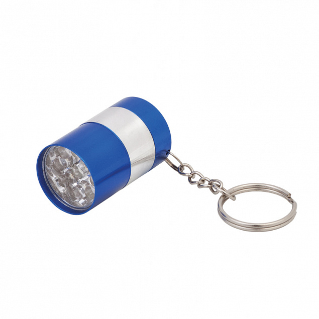 Брелок-фонарик, синий с логотипом в Санкт-Петербурге заказать по выгодной цене в кибермаркете AvroraStore