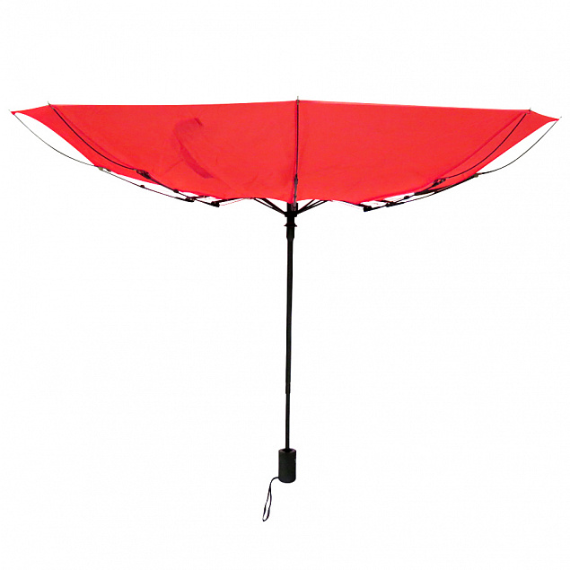 Автоматический противоштормовой зонт Vortex - Красный PP с логотипом в Санкт-Петербурге заказать по выгодной цене в кибермаркете AvroraStore