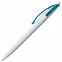Ручка шариковая Bento, белая с голубым с логотипом в Санкт-Петербурге заказать по выгодной цене в кибермаркете AvroraStore