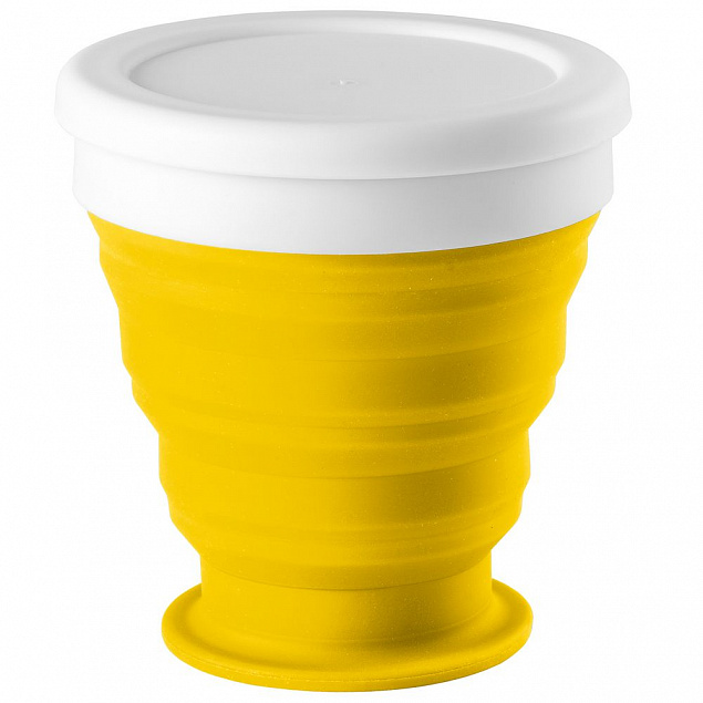 Складной стакан Astrada, желтый с логотипом в Санкт-Петербурге заказать по выгодной цене в кибермаркете AvroraStore